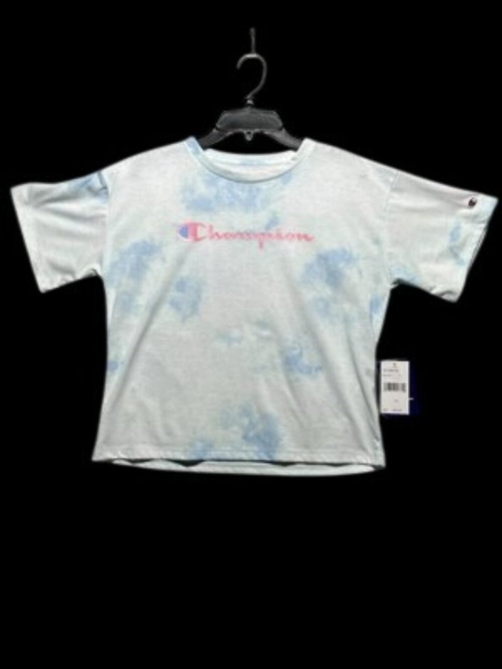 NWT Champion Girl's Pale Sky Crop SS T-Shirt Size XL 16